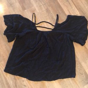 Black Torrid cold shoulder blouse